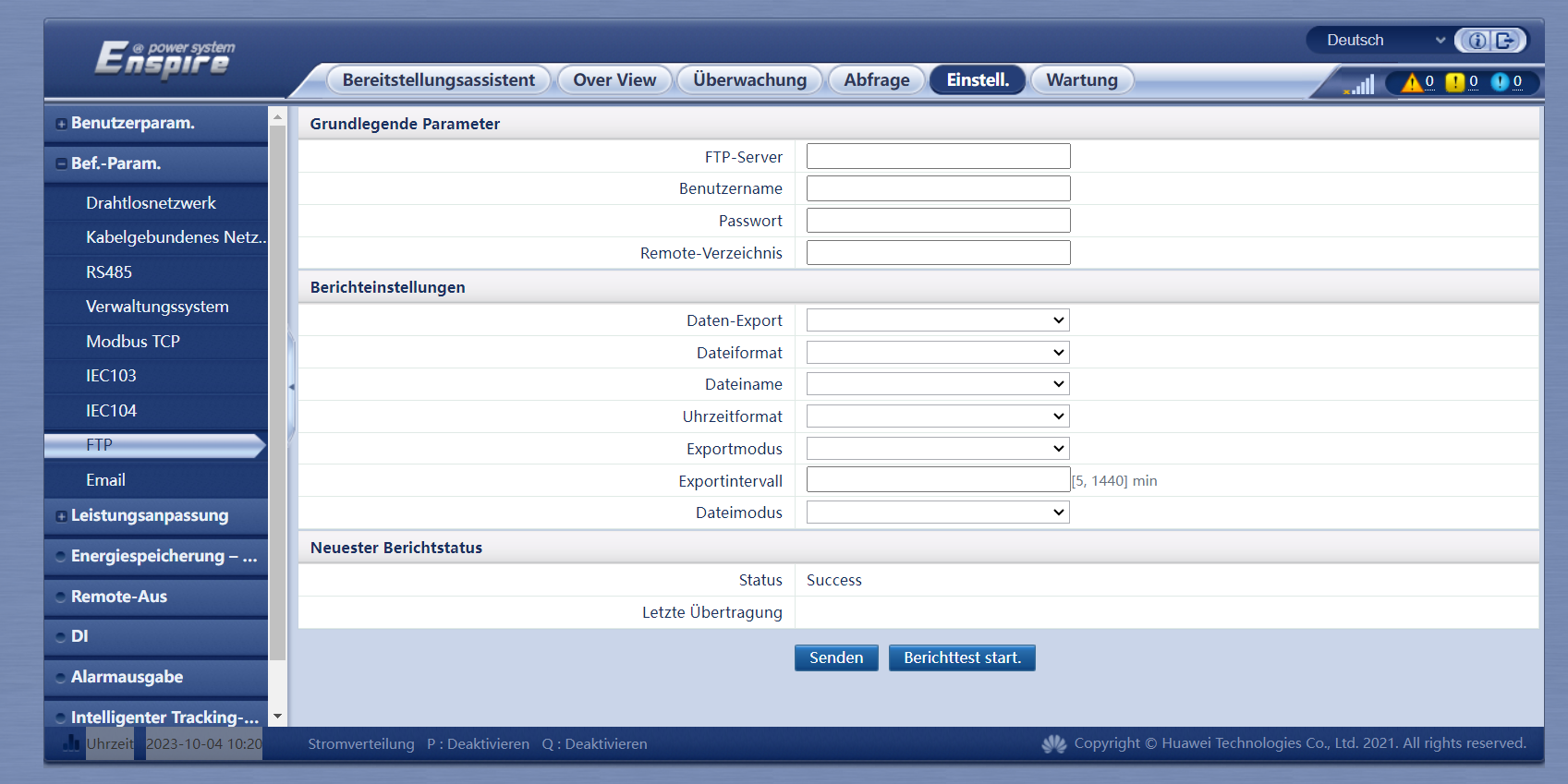 Huawei FTP settings