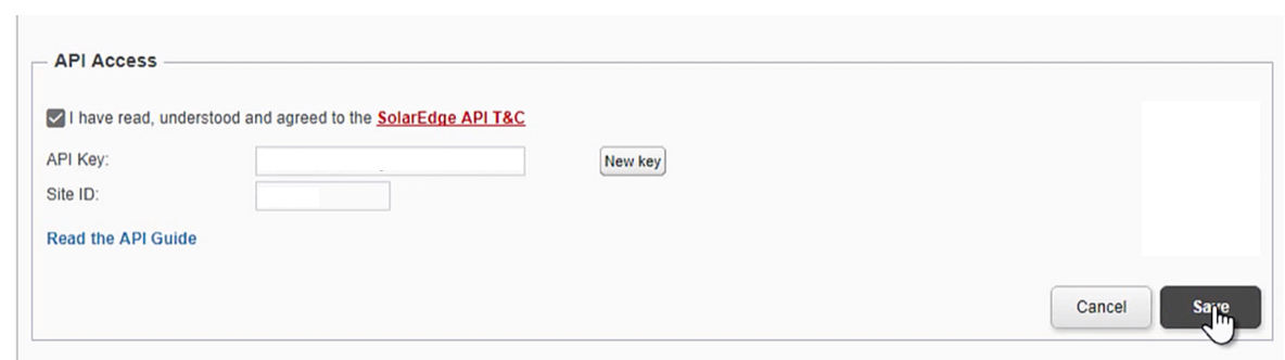 SolarEdge API Settings
