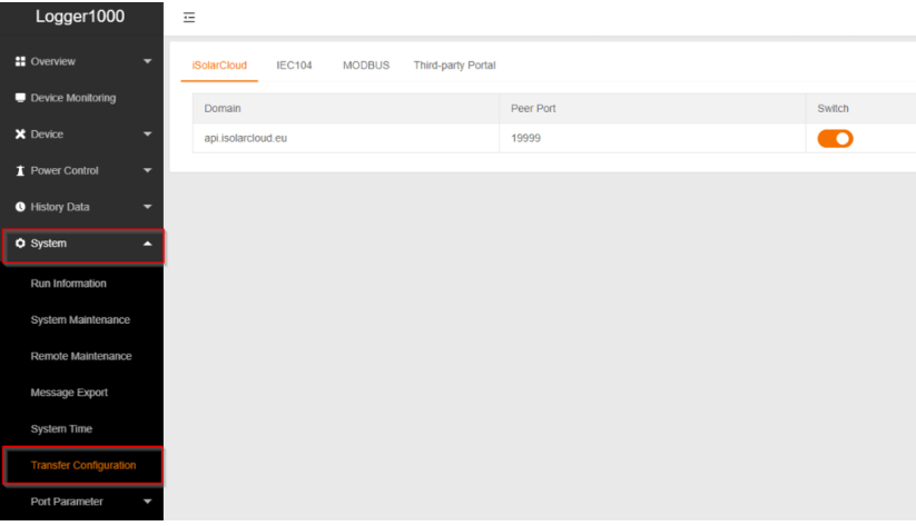 Sungrow SFTP configuration